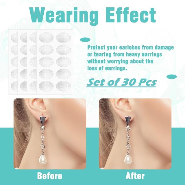 Premium Earlobe Support Patches for Heavy Earrings