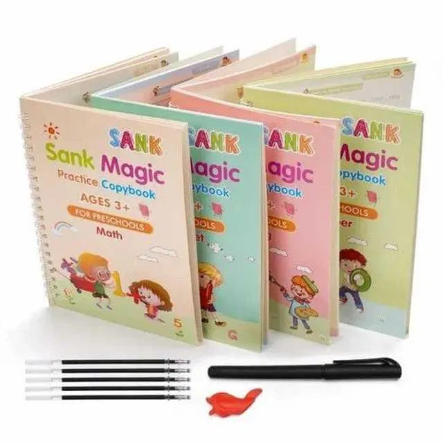 Magic Practice Copybook (Buy 1 Get 3 Free Book + 10 Refill)